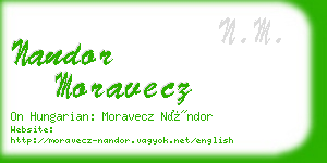 nandor moravecz business card